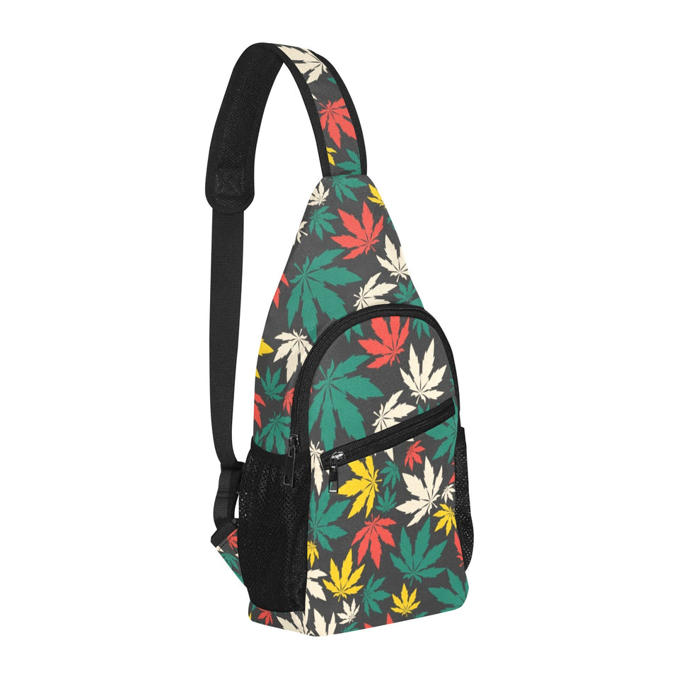 Canabis Marijuana Weed Pattern Print Design 02 All Over Print Chest Bag