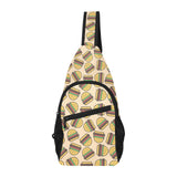 Hamburger Pattern Print Design 01 All Over Print Chest Bag