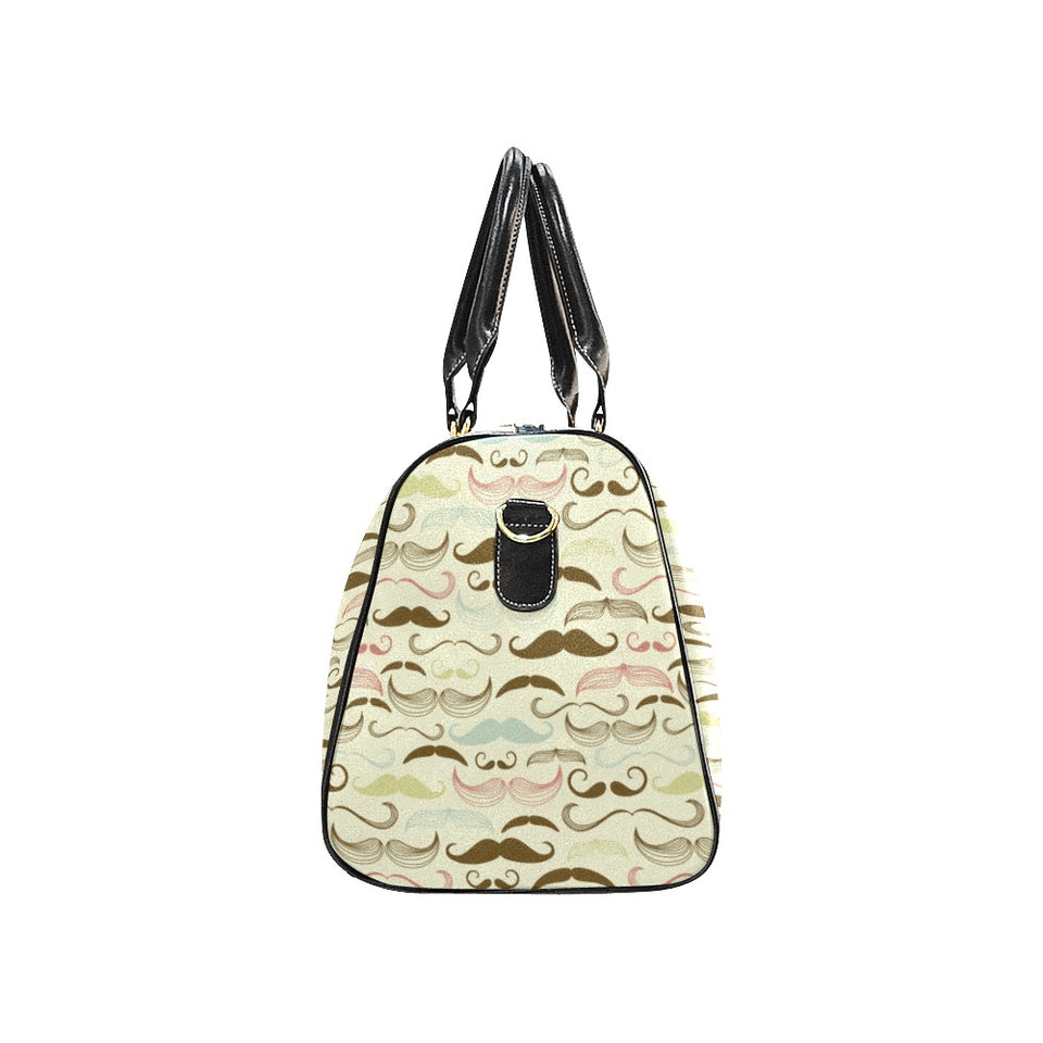 Mustache Beard Pattern Print Design 01 Travel Bag