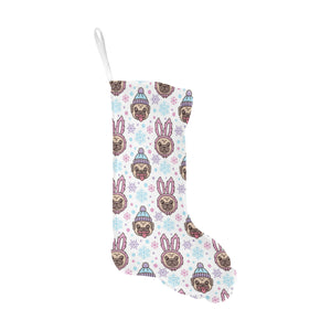Cute pug hat rabbit costume pattern Christmas Stocking
