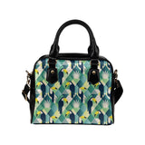 Toucan tropical leaves design pattern Shoulder Handbag
