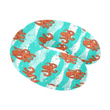 Octopuses sea wave background U-Shaped Travel Neck Pillow