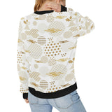 Beautiful gold japanese pattern Women's Crew Neck Sweatshirt