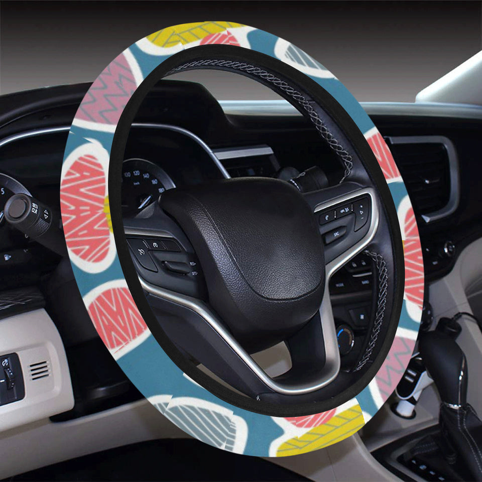 Colorful mushroom design pattern Car Steering Wheel Cover