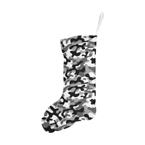 Black white camouflage pattern Christmas Stocking