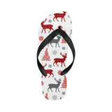 Deer tree snowflakes chrismas pattern Unisex Flip Flops