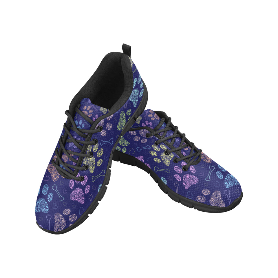 Dog Paws Pattern Print Design 02 Women's Sneaker Shoes