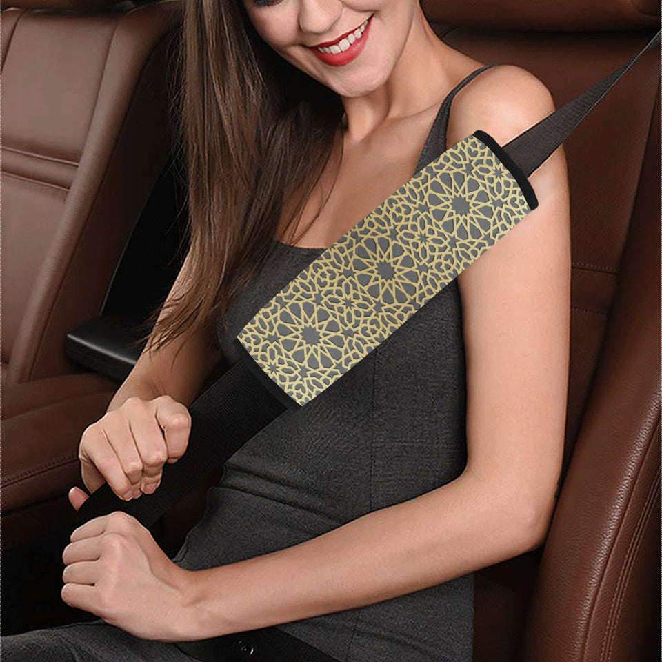 arabic star gold pattern Car Seat Belt Cover