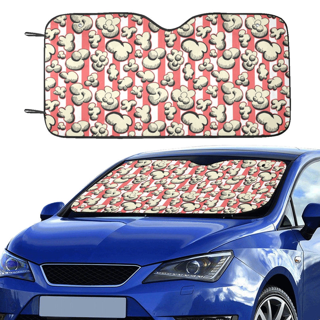 Popcorn Pattern Print Design 05 Car Sun Shade