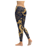 Gold dragon pattern Women's Legging Fulfilled In US