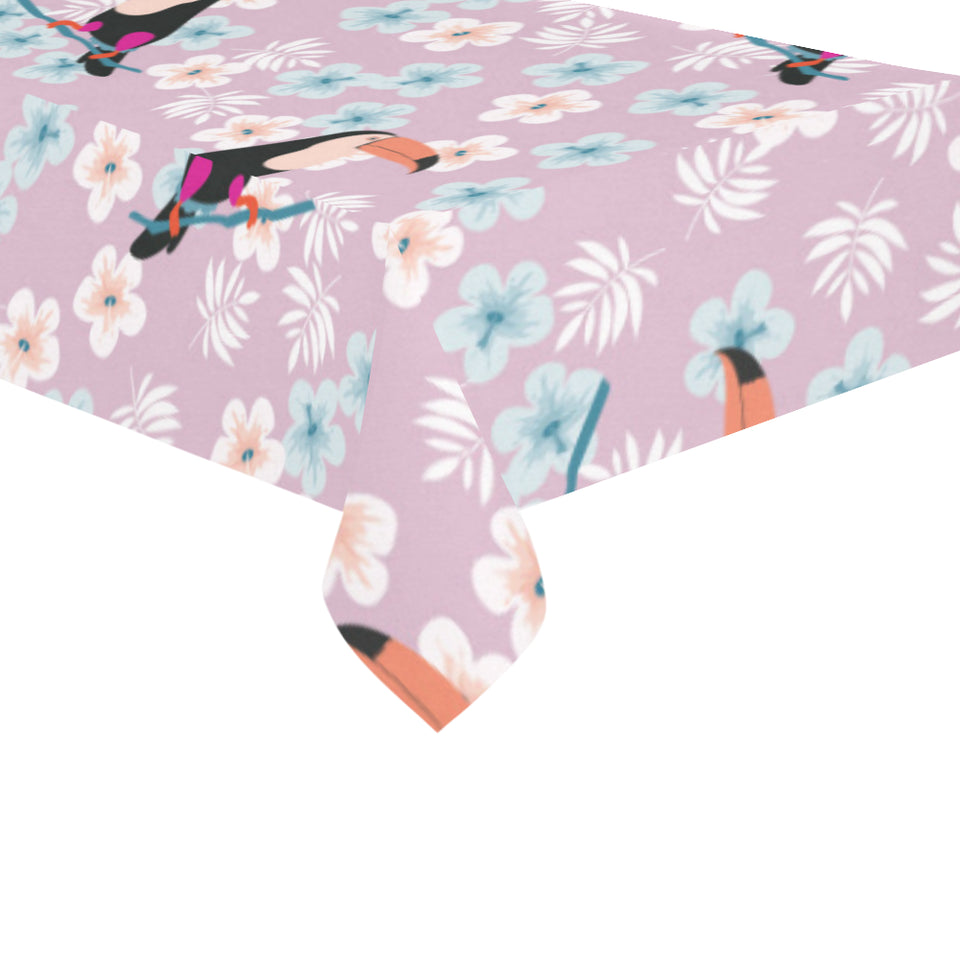 Beautiful toucan flower leaves Tablecloth