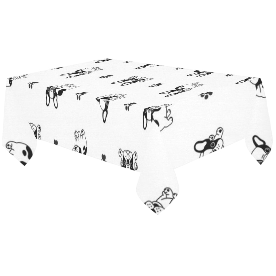 Cute french bulldog paw pattern Tablecloth