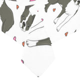 Boston terrier dog hearts vector pattern Tablecloth