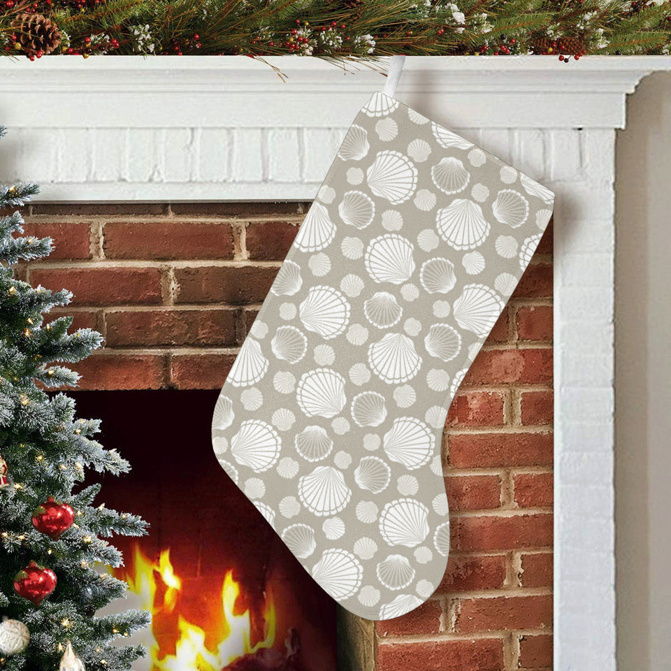 Scallop shell pattern Christmas Stocking
