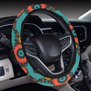 Gear Pattern Print Design 01 Car Steering Wheel Cover