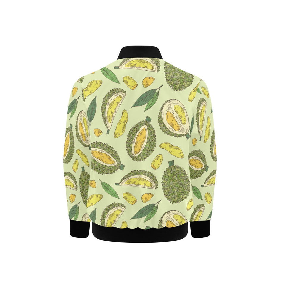 Durian leaves pattern background Kids' Boys' Girls' Bomber Jacket