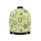 Durian leaves pattern background Kids' Boys' Girls' Bomber Jacket
