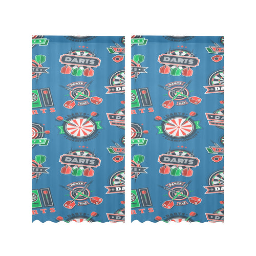Darts Pattern Print Design 02 Gauze Curtain