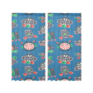 Darts Pattern Print Design 02 Gauze Curtain