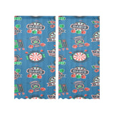 Darts Pattern Print Design 02 Gauze Curtain