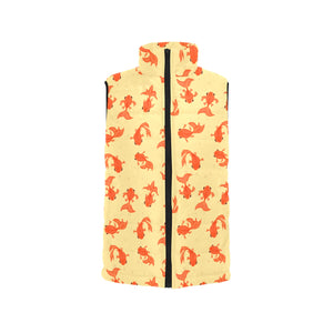Goldfish Pattern Print Design 02 Men's Padded Vest