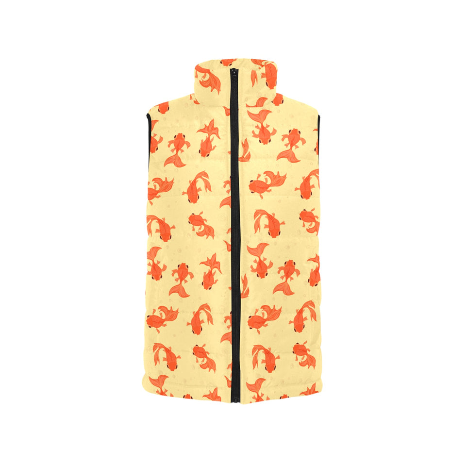 Goldfish Pattern Print Design 02 Men's Padded Vest