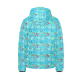 Math Pattern Print Design 02 Kids' Boys' Girls' Padded Hooded Jacket