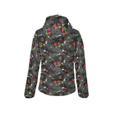 Eagle Pattern Print Design 04 Women's Padded Hooded Jacket