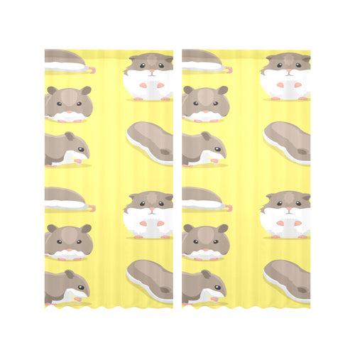 Cute Hamster pattern Gauze Curtain