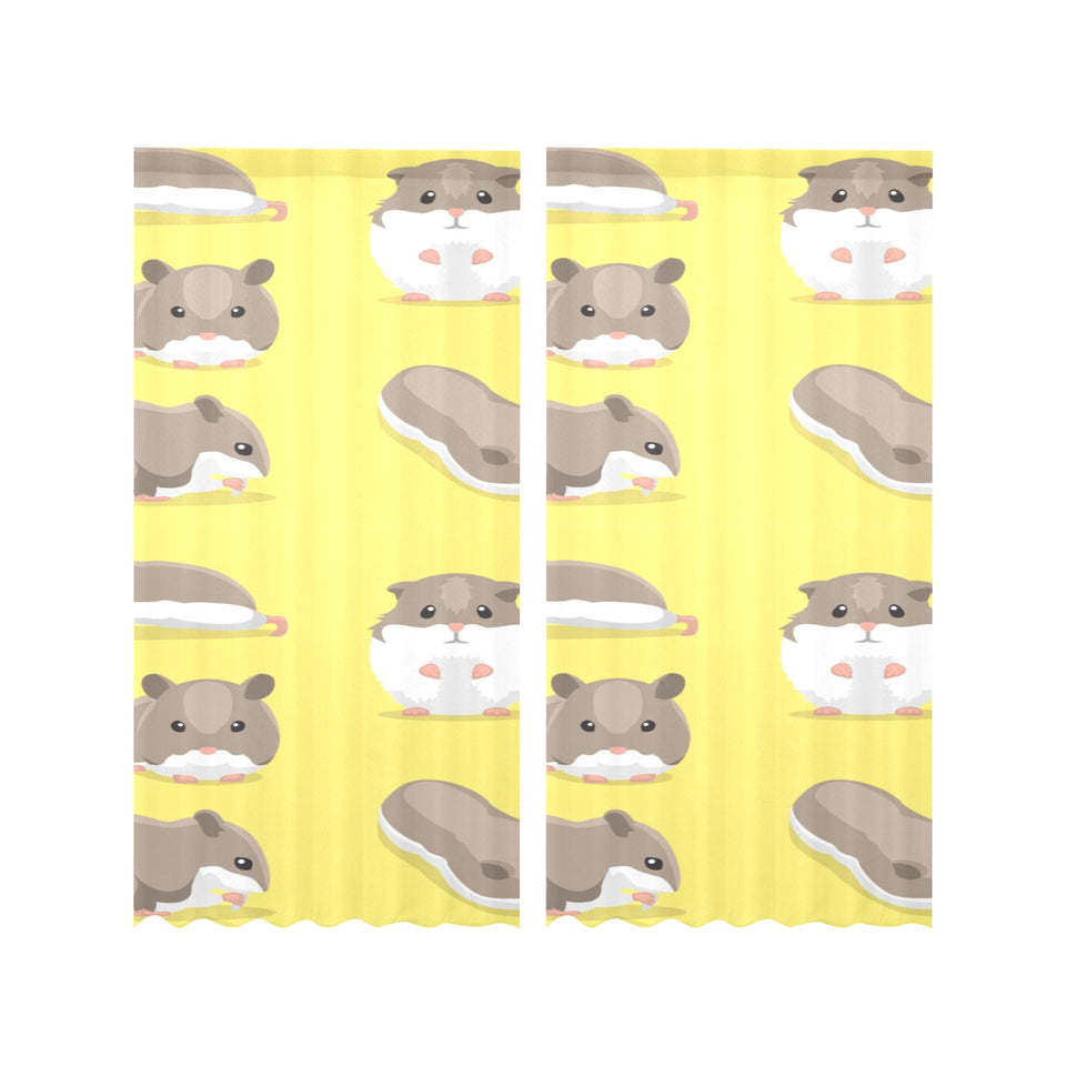 Cute Hamster pattern Gauze Curtain