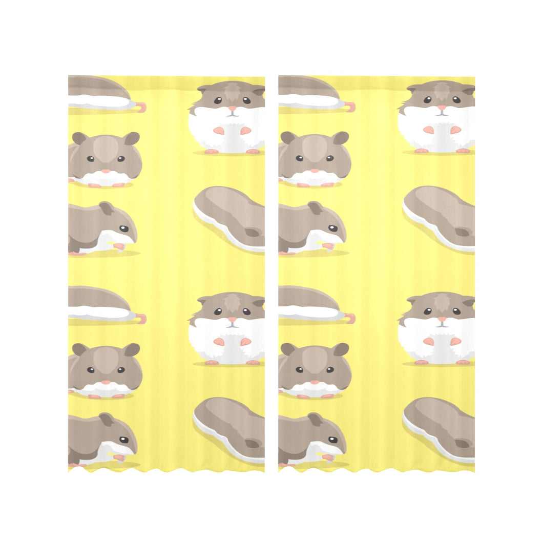 Cute Hamster pattern Gauze Curtain