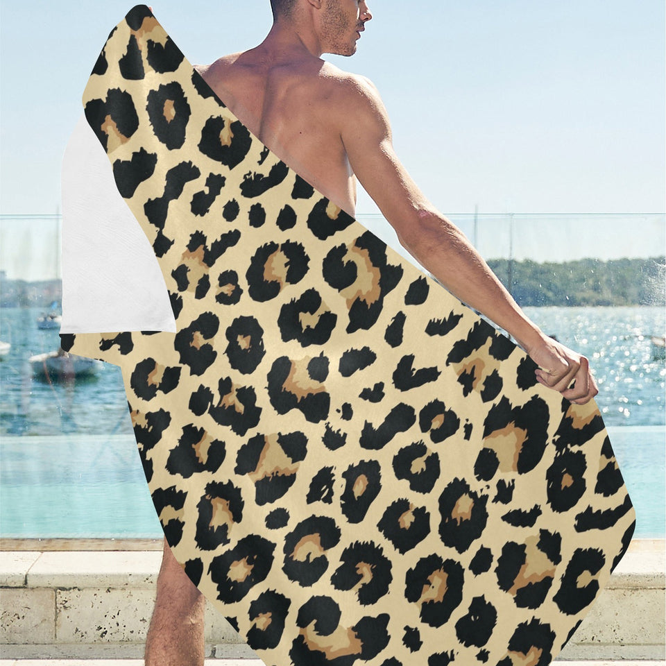 Leopard print design pattern Beach Towel