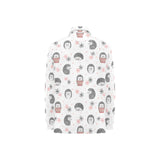 Hedgehog Pattern Print Design 02 Women's Long Sleeve Polo Shirt