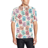 Chemistry Periodic Table Pattern Print Design 02 Men's All Over Print Polo Shirt