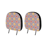 Bread Toast Pattern Print Design 05 Car Headrest Cover