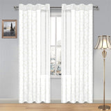 arabic white pattern Gauze Curtain