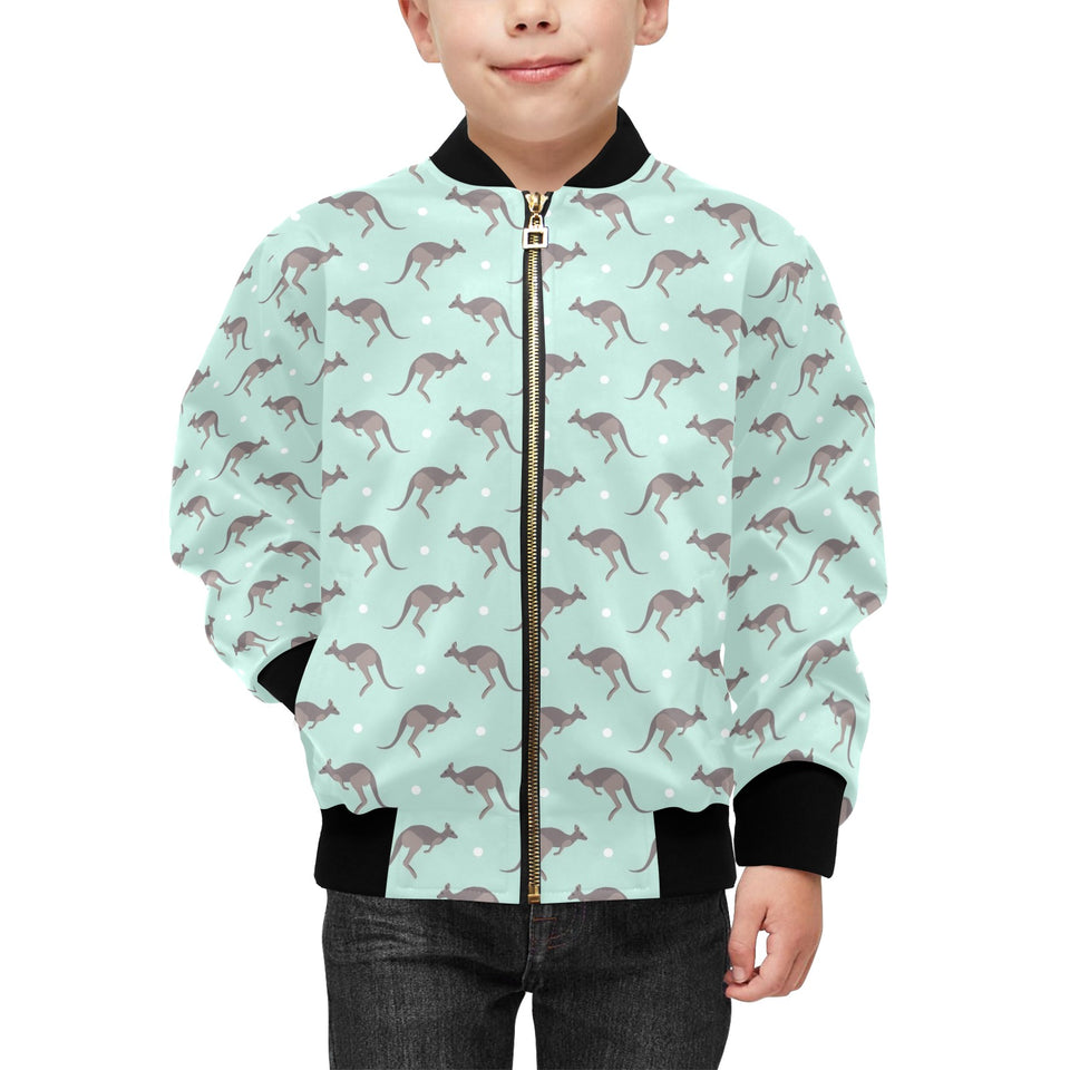 Kangaroo pattern background Kids' Boys' Girls' Bomber Jacket