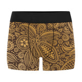 cacao beans tribal polynesian pattern background Men's All Over Print Boxer Briefs Men's Underwear