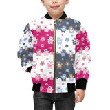 Teddy Bear Pattern Print Design 03 Kids' Boys' Girls' Bomber Jacket