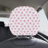 Pig Pattern Print Design 03 Car Headrest Cover