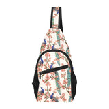 Peacock tropical flower pattern All Over Print Chest Bag