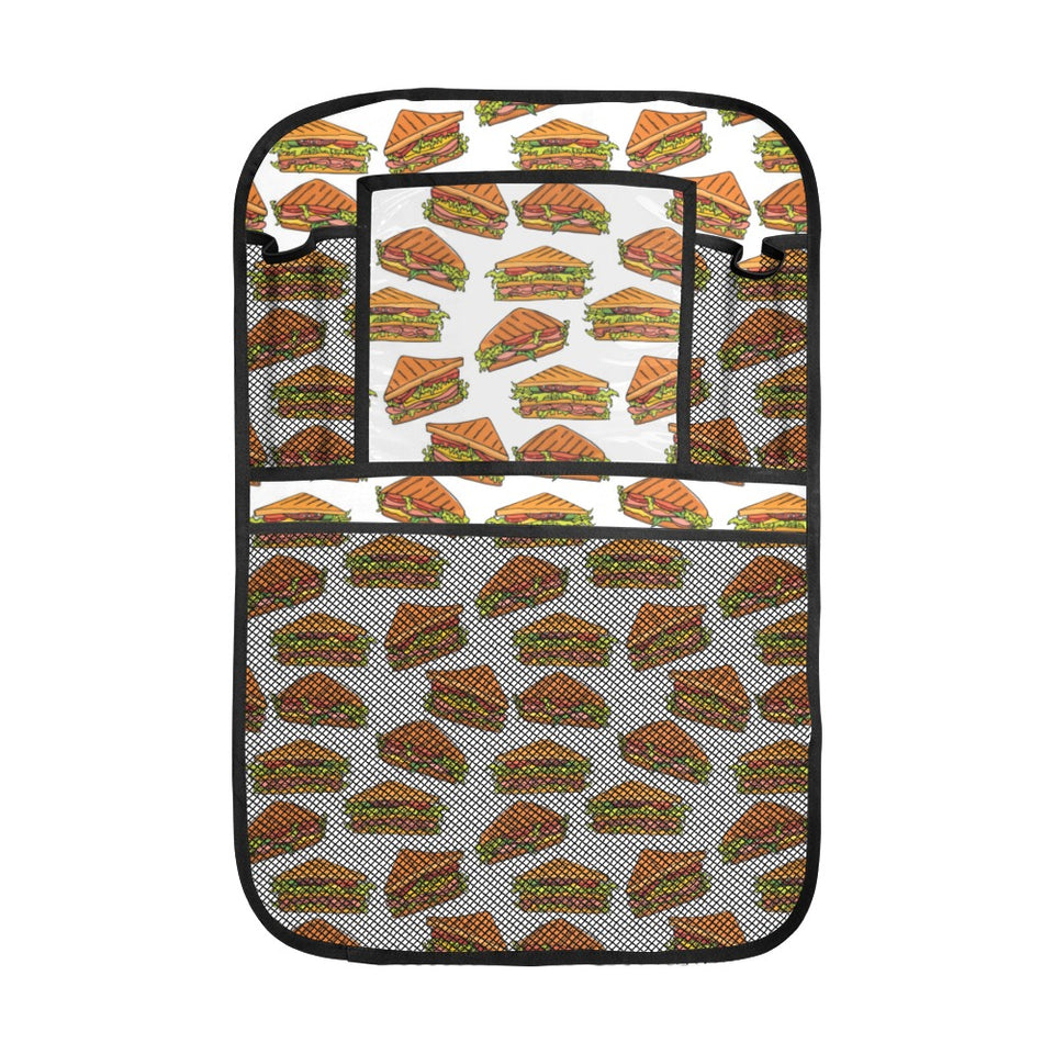 Sandwich Pattern Print Design 02 Car Seat Back Organizer