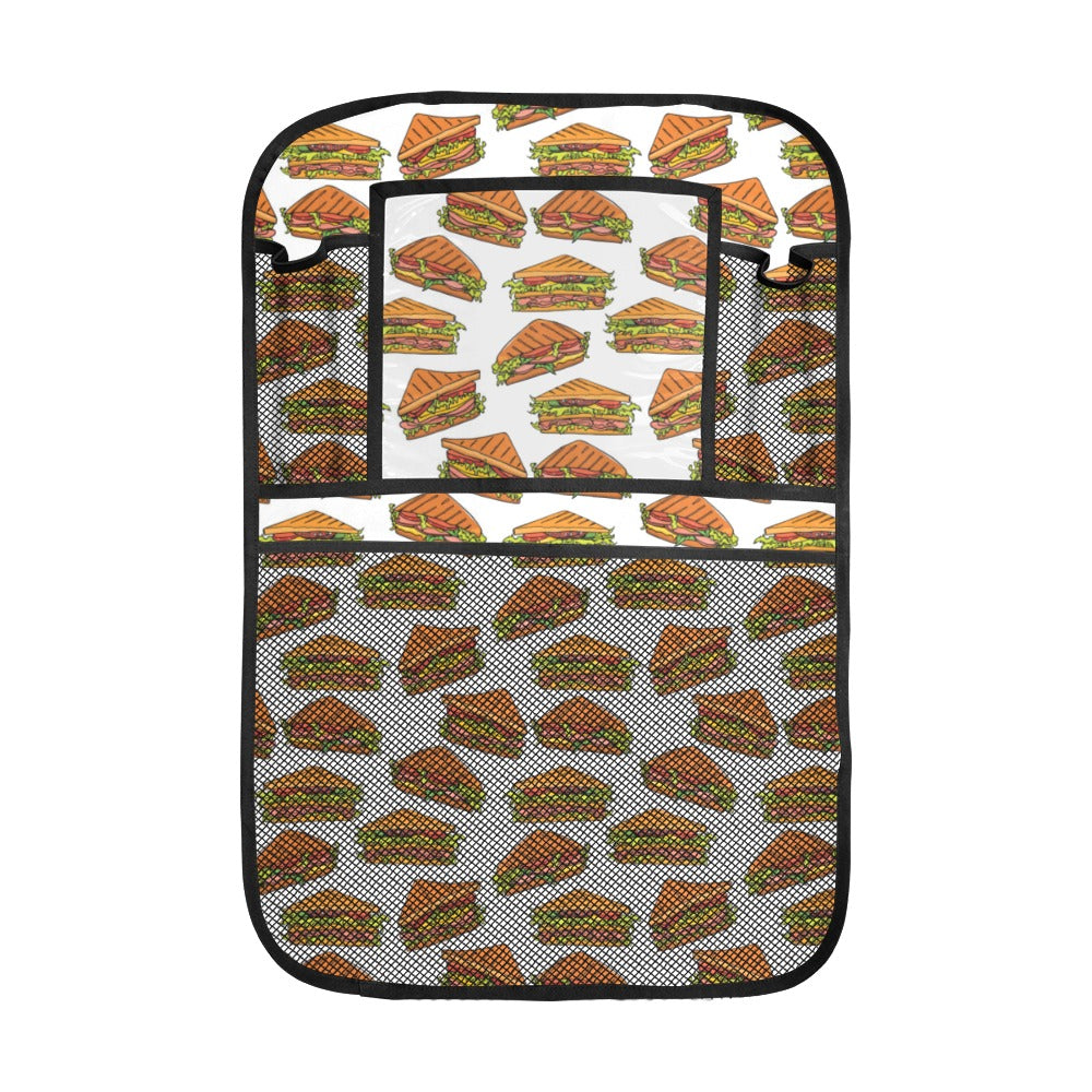 Sandwich Pattern Print Design 02 Car Seat Back Organizer