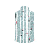 Crows christmas hat scarf Women's Padded Vest