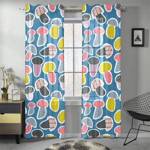 Colorful mushroom design pattern Gauze Curtain