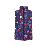 Red blue star pattern Women's Padded Vest