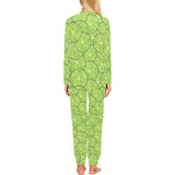 Slices of Lime pattern Women's All Over Print Pajama Set