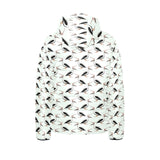 Pelican Pattern Print Design 02 Kids' Boys' Girls' Padded Hooded Jacket
