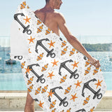 Clown Fish Pattern Print Design 02 Beach Towel