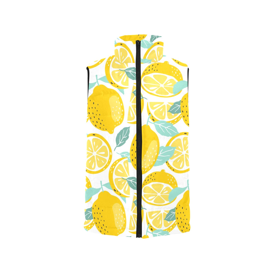 lemon design pattern Women's Padded Vest